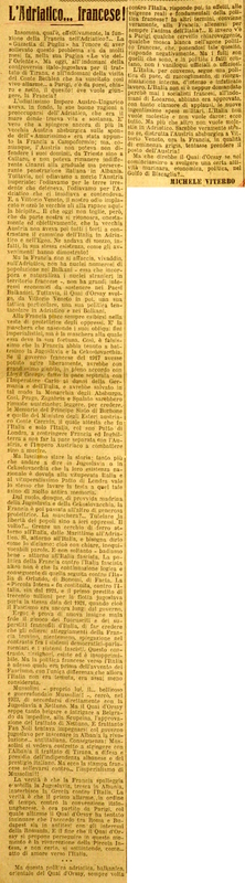 MV (1927), L'Adriatico Francese!, La Gazzetta di Puglia, 14 aprile 1927, p. 1.JPG
