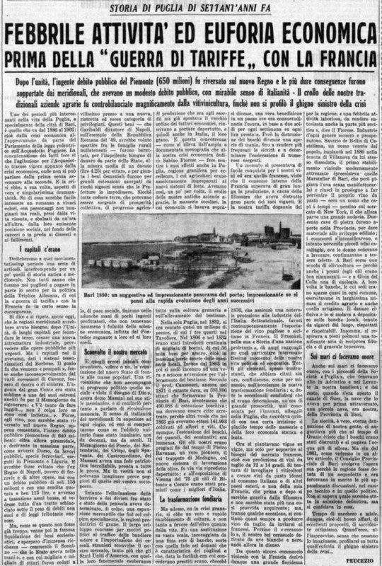 Viterbo Michele (1951) Febbrile attività ed euforia economica prima della guerra di tariffe con la Francia(La Gazzetta del Mezzogiorno, 2 febbraio 1951, p. 3).jpg