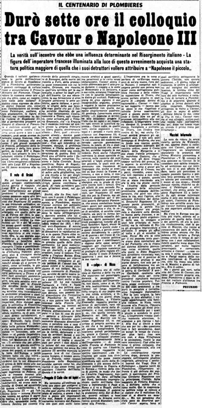 VM(1958) Durò sette ore il colloquio tra Cavour e Napoleone 3. (La Gazzetta del Mezzogiorno, 29 agosto 1958, p. 3).jpg