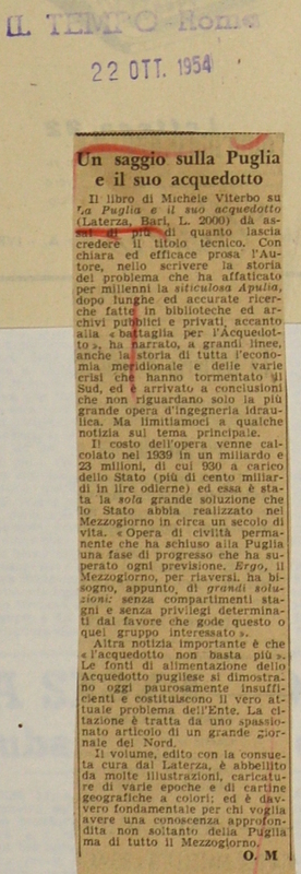 O. M. (1954), Un saggio sulla Puglia e il suo acquedotto.JPG