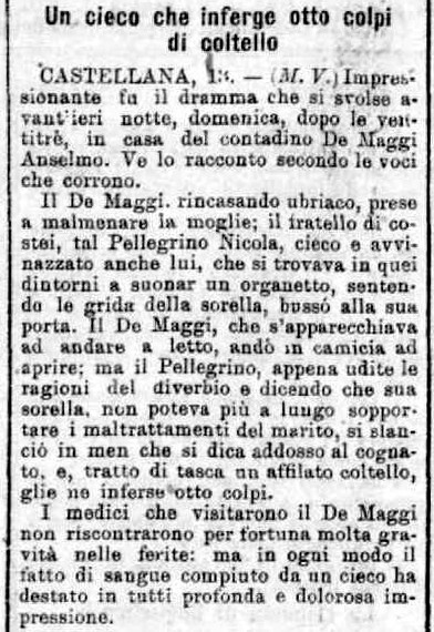 MV (1907), Un cieco che inferge otto colpi di coltello (Corriere delle Puglie, 14 novembre 1907, p. 2).jpg