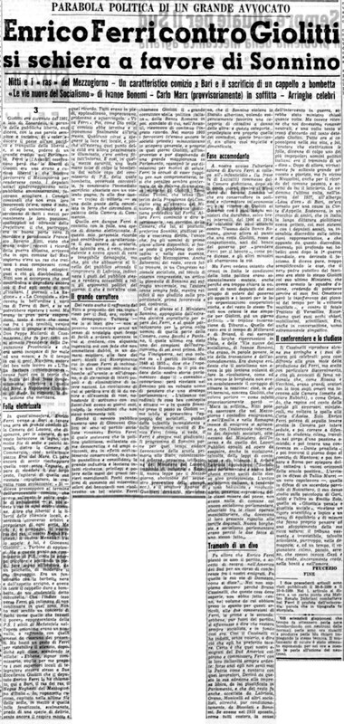 VM(1959) Enrico Ferri contro Giolitti si schiera a favore di Sonnino 3 (La Gazzetta del Mezzogiorno, 22 settembre 1959, p. 3).jpg