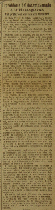(1919), Il problema del decentamento e il Mezzogiorno. Una prefazione del ministro Chimienti.JPG