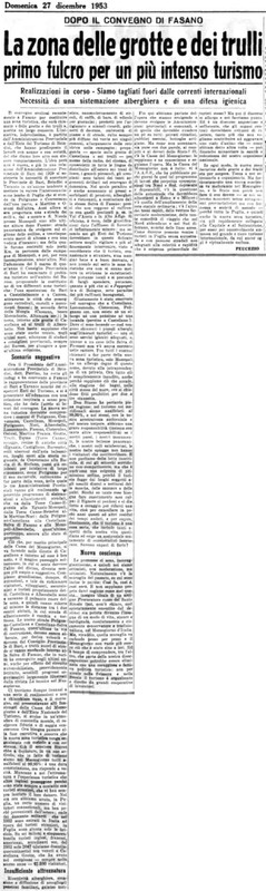 Viterbo Michele (1953) La zona delle grotte e dei trulli primo fulcro per un più intenso turismo (La Gazzetta del Mezzogiorno, 27 dicembre 1953, p. 3).jpg