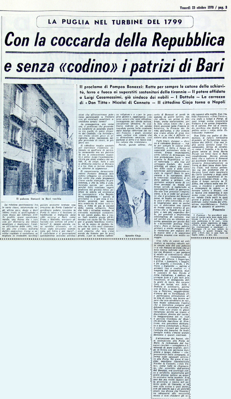 VM (1970), Con la coccarda della Repubblica e senza codino i patrizi di Bari (La Gazzetta del Mezzogiorno, 23 ottobre 1970, p. 3).jpg