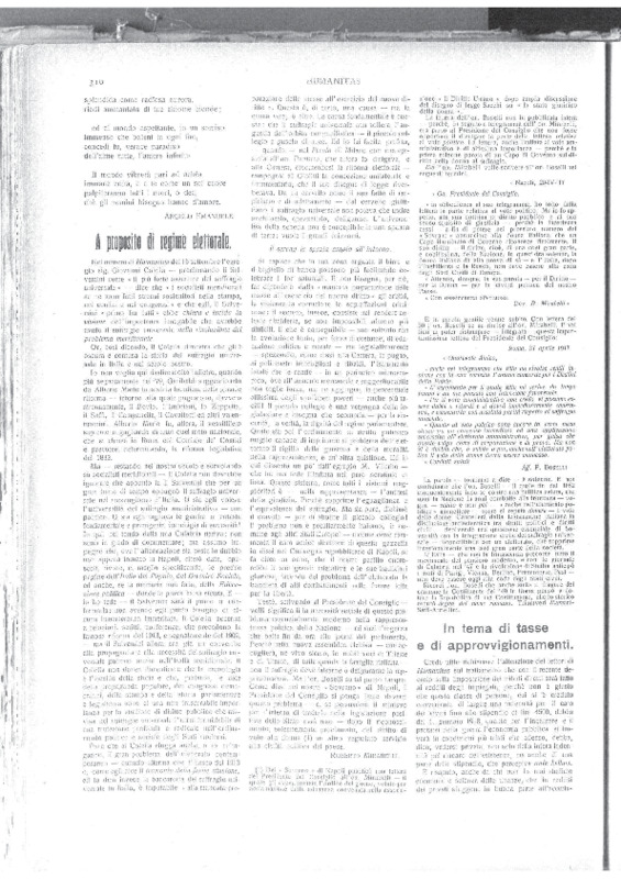 Mirabelli Roberto (1917), A proposito di regime elettorale (Humanitas, A. 7, n. 39, 30 settembre 1917, p. 310).pdf