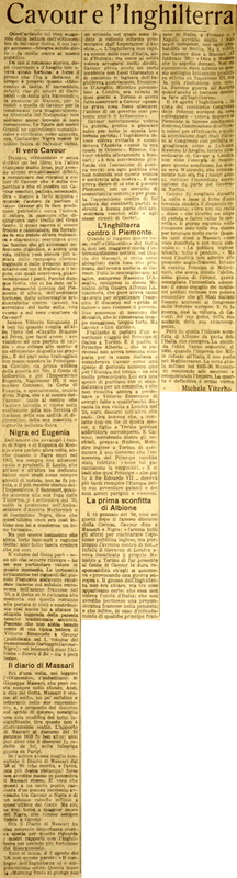 MV (1941), Cavour e l'Inghilterra, La Gazzetta del Mezzogiorno, 16 marzo 1941, p. 3.JPG