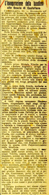 (1914) L’inaugurazione della bandiera alle Scuole di Castellana (Corriere delle Puglie, 24 aprile 1914).JPG