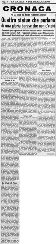 Viterbo Michele (1954) Quattro statue che parlano di una gloria barese che non c'e più (La Gazzetta del Mezzogiorno, 29 gennaio 1954, p. 4).jpg