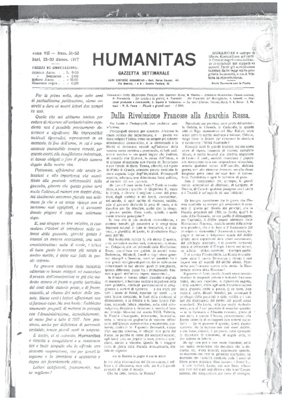 VM (1917), Dalla Rivoluzione francese alla Anarchia russa (Humanitas, A. 7, n. 51-52, 23-30 dicembre 1917, p. 401-402).pdf