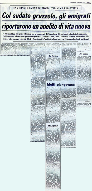 VM (1972), Col sudato gruzzolo, gli emigrati riportarono un anelito di vita nuova (La Gazzetta del Mezzogiorno, 25 ottobre 1972, p. 3).jpg
