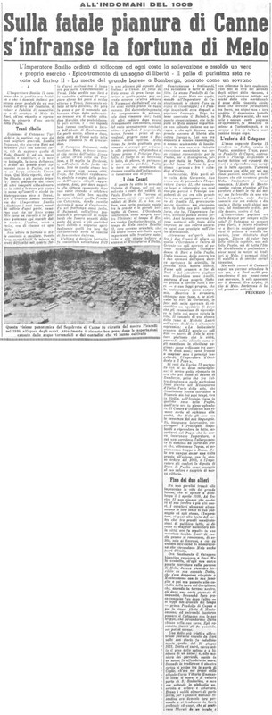 Viterbo Michele (1951) Sulla fatale pianura di Canne s'infranse la fortuna di Melo (La Gazzetta del Mezzogiorno, 30 ottobre 1951, p. 3).jpg