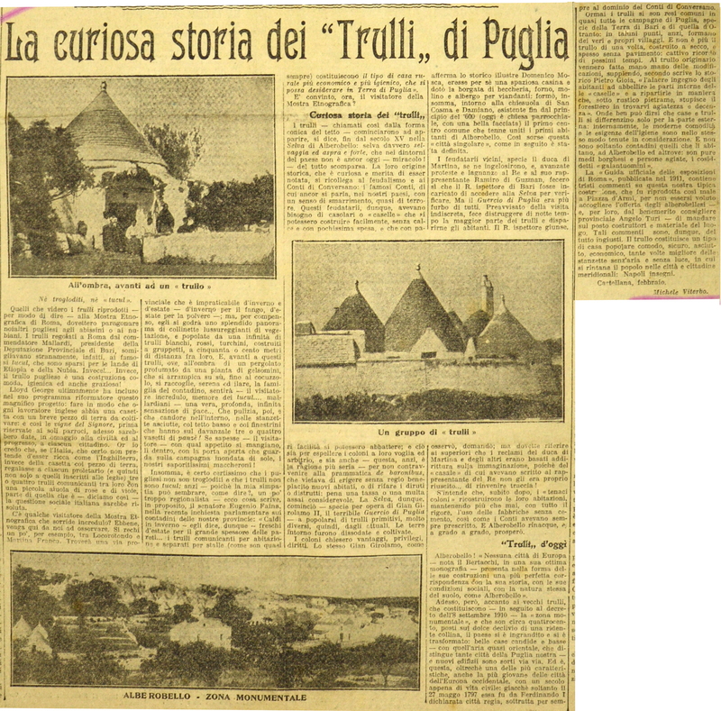 MV (1914) La curiosa storia dei Trulli di Puglia (Giornale d'Italia 1 marzo 1914).JPG