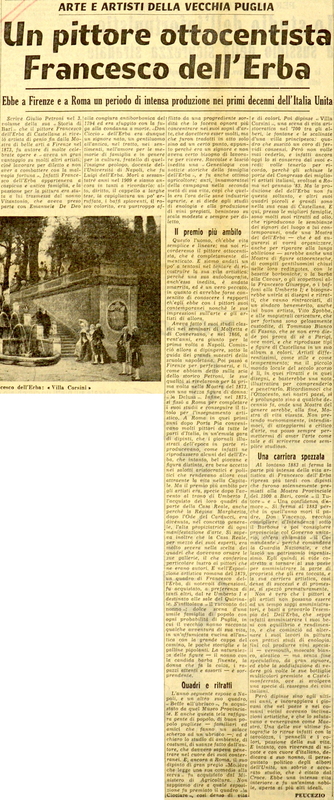 P (1957), Un pittore ottocentista Francesco dell'Erba (La GdM, 30 aprile 1957, p. 3).JPG