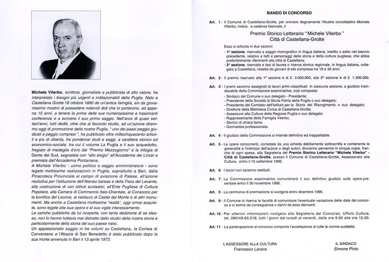 (1996) Premio storico letterario %22Michele Viterbo%22 città di Castellana-Grotte (Depliant - Interno).jpg
