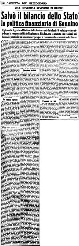 VM(1958) Salvò il bilancio dello Stato, la politica finanziaria di Sonnino (La Gazzetta del Mezzogiorno, 8 giugno 1958, p. 7).jpg
