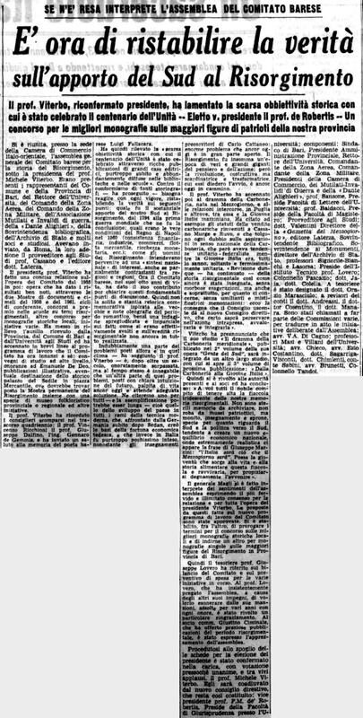 (1963), E' ora di ristabilire la verità sull'apporto del Sud al Risorgimento (La Gazzetta del Mezzogiorno, 10 novembre 1963, p. 4).jpg