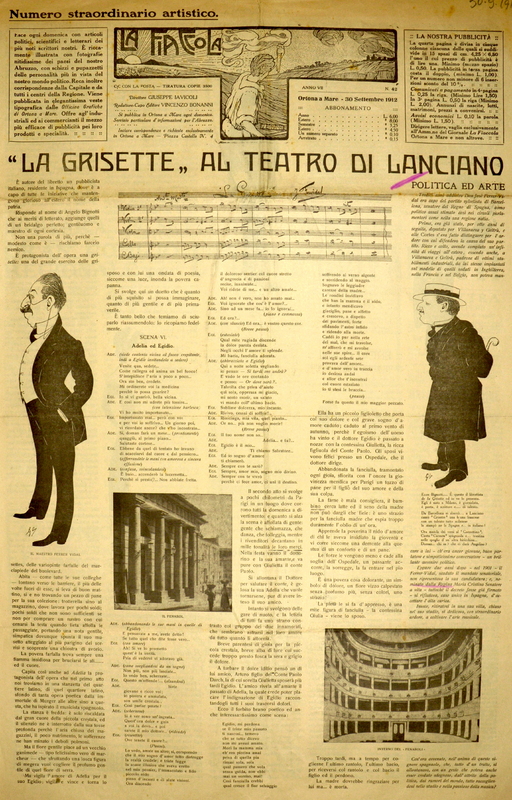 MV (1912), La Grisetta al Teatro di Lanciano, politica e arte, La Fiaccola, 30 settembre 1912, p. 1-2 (Numero straordinario artistico).JPG