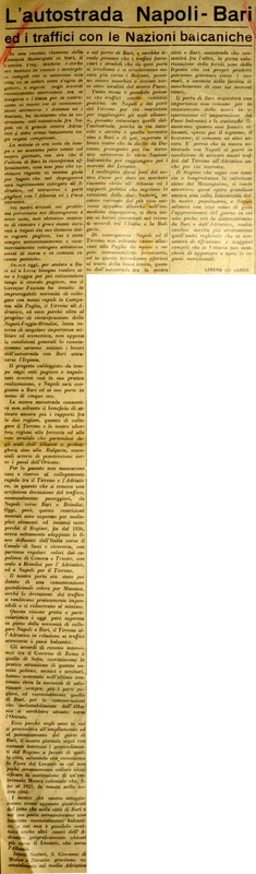 Lo_Sardo L. (1942) L'autostrada Napoli-Bari ed i traffici con le Nazioni balcaniche, Il porto (Napoli), 25 ottobre 1942, p. 3.JPG