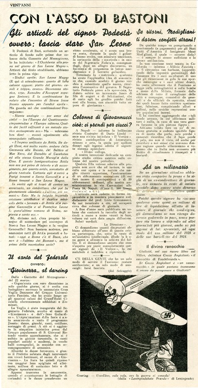 (1935) - Gli articoli del Signor Potestà ovvero lascia stare San Leone (Vent'anni - Torino - n. 12-13, 16 aprile-1 maggio 1935, p. 15).jpg