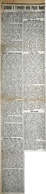 MV (1919), I problemi e l'avvenire della Puglia Nuova (Il Tempo, 17 ottobre 1919, p. 2).JPG