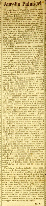 MV (1926), Aurelio Palmieri, La Gazzetta di Puglia, 21 ottobre 1926, p. 3.JPG