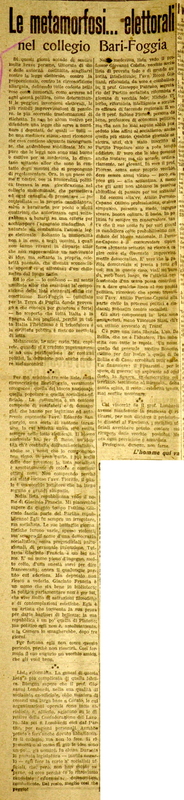 L'Homme qui va (MV?) (1921), Le metamorfosi... elettorali nel collegio Bari-Foggia, Il giornale del popolo, 30 aprile 1921, p. 3.JPG