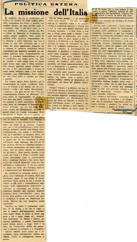 Michele Viterbo (1933) - La missione dell'Italia, politica estera (Milizia fascista - Roma - 18 giugno 1933).jpg