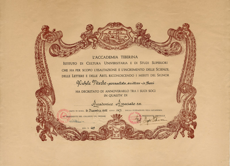 (1958) Diploma dell'Accademia Tiberina.jpg