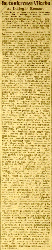 (1919) La conferenza Viterbo al Collegio Romano (Corriere delle Puglie, 7 giugno 1919).JPG