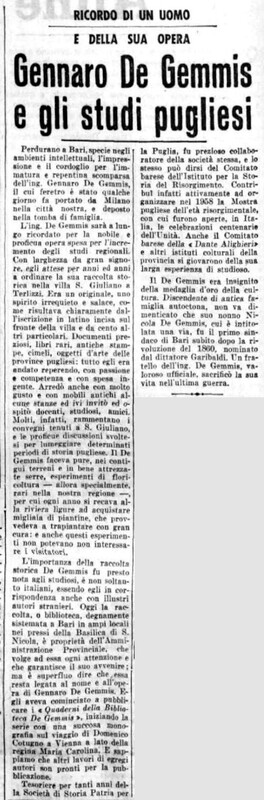 (1963), Gennaro De Gemmis e gli studi pugliesi (La Gazzetta del Mezzogiorno, 5 aprile 1963, p. 4).jpg