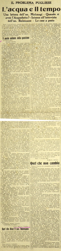 MV (1912) L'acqua e il tempo, Il problema pugliese (Giornale d'Italia, p. 4).JPG
