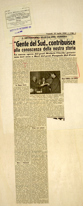 (1959), “Gente del Sud“ contribuisce alla conoscenza della nostra storia.JPG