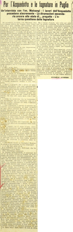 MV (1912) Per l'Acquedotto le fognature in Puglia (Giornale d'Italia - 17 novembre 1912 - p. 5).JPG