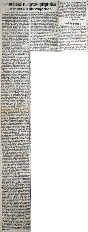 MV (1920) I contadini e i grossi proprietari di fronte alla disoccupazione (Giornale delle Puglie, 20-21 febbraio 1920).JPG
