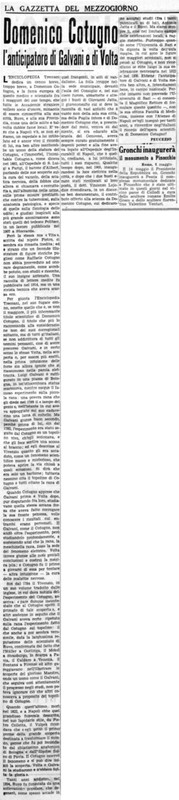 VM(1956) Domenico Cotugno l'anticipatore di Galvani e di Volta (La Gazzetta del Mezzogiorno, 9 maggio 1956, p. 3).jpg