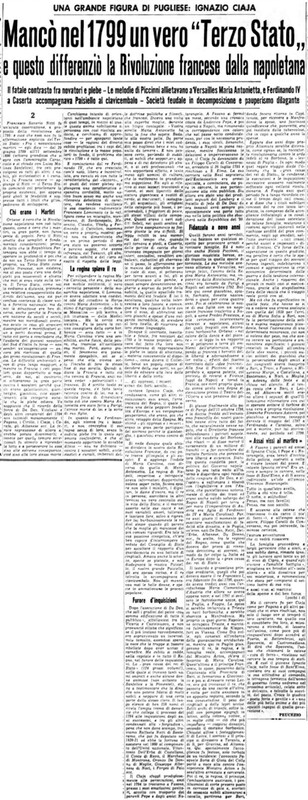 VM(1959) Mancò nel 1799 un vero Terzo Stato e questo differenziò la Rivoluzione francese dalla napoletana 2 (La Gazzetta del Mezzogiorno, 31 marzo 1959, p. 3).jpg
