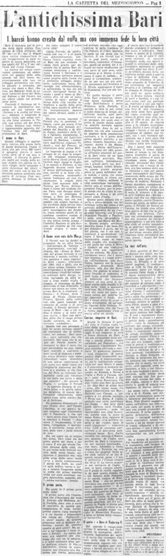 Viterbo Michele (1950) L'antichissima Bari (La Gazzetta del Mezzogiorno, 16 settembre 1950, p. 3).jpg