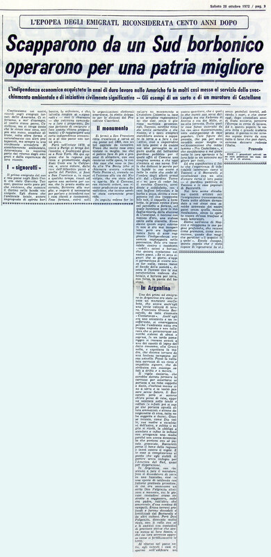 VM (1972), Scapparono dal un Sud borbonico operarono per una patria migliore (La Gazzetta del Mezzogiorno, 28 ottobre 1972, p. 3).jpg