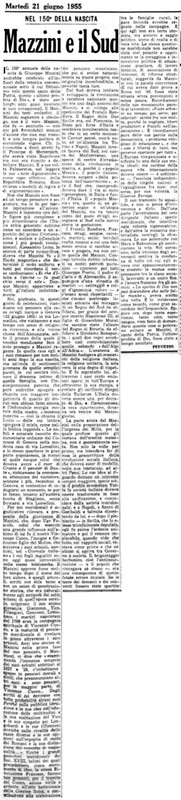 VM(1955) Mazzini e il Sud nel 150. dalla sua nascita(La Gazzetta del Mezzogiorno, 21 giugno 1955, p. 3).jpg