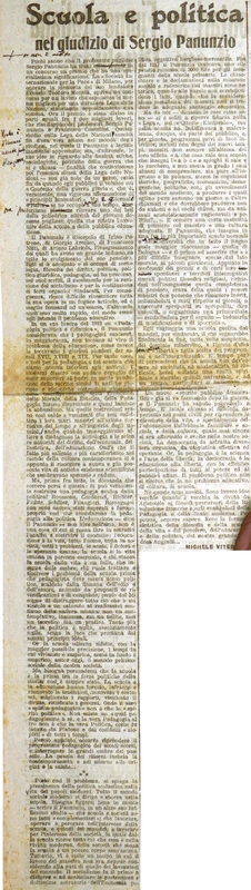 MV (1919), Scuola e politica nel giudizio di Sergio Panunzio (Il Piccolo - Roma, 14-15 settembre 1919, p. 2).JPG