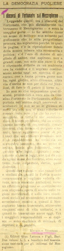 MV (1912) I discorsi di Fortunato sul Mezzogiorno (La Democrazia pugliese).JPG