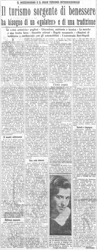 Viterbo Michele (1951) Il turismo sorgente di benessere ha bisogno di un galateo e di una tradizione (La Gazzetta del Mezzogiorno, 28 giugno 1951, p. 3).jpg