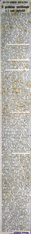 MV (1919), Il problema meridionale e i suoi capisaldi (Giornale d'Italia, 18 gennaio 1919, p. 2).JPG
