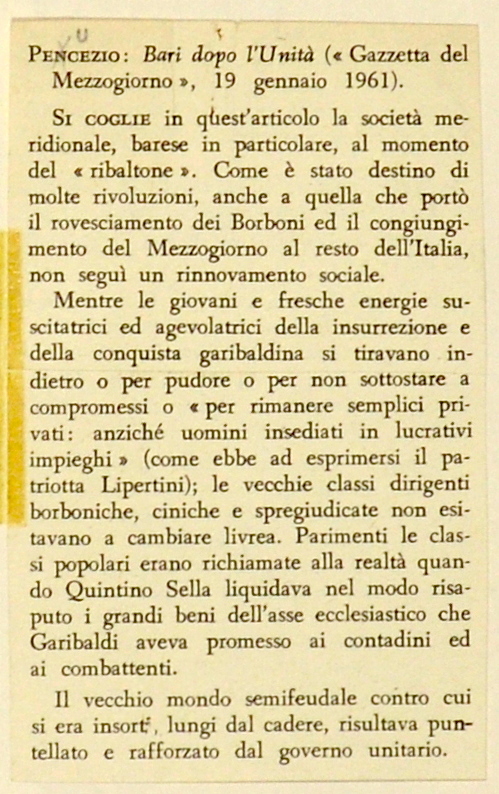 (1961) Peucezio_Bari dopo l’Unità (Gazzetta del Mezzogiorno, 19 gennaio 1961).JPG