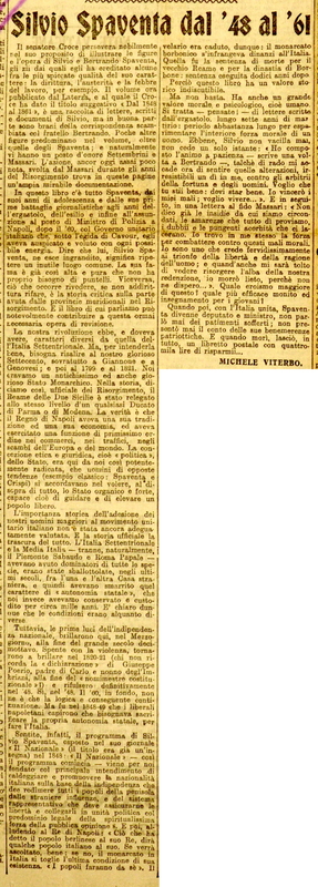 MV (1923), Silvio Spaventa dal '48 al '61, Il Giornale d'Italia, 28 novembre 1923, p. 3.JPG