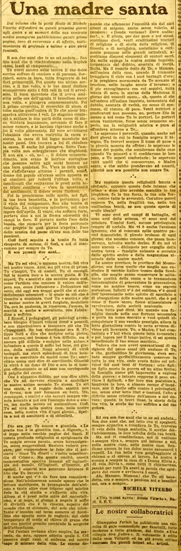 MV (1928), Una Madre Santa, La Gazzetta del Mezzogiorno, 23 maggio 1928, p. 3.JPG
