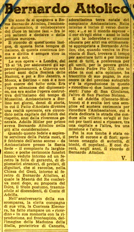 VM (1943), Bernardo Attolico, La GdM, 10 febbraio 1943, p. 3.JPG