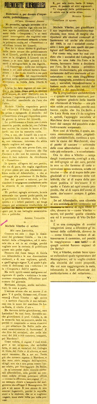 Violante Alfredo, Viterbo Michele, Y. (1912) Polemichette alberobellesi (La conquista, 1 settembre 1912, p. 2).JPG