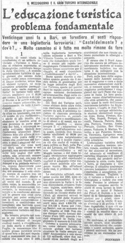 Viterbo Michele (1951) L'educazione turistica problema fondamentale (La Gazzetta del Mezzogiorno, 26 giugno 1951, p. 3).jpg